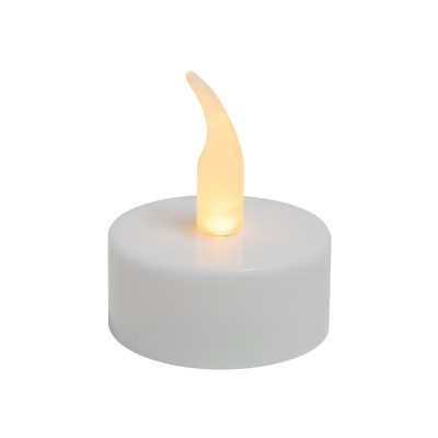 Sada LED čajových sviečok, 6 ks, 1 žltá blikajúca LED - CD 6/WH